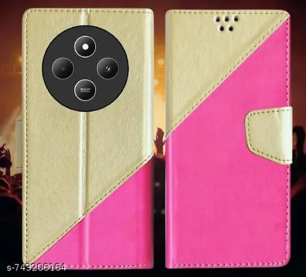 Shock_Proof_Flip_Cover_Back_Case_Cover_for_Redmi_A4_5G_|_Poco_C75_5G_|_14C_5G_|_Poco_M7_(Flexible_|_Leather_Finish_|_Card_Pockets_Wallet_&_Stand