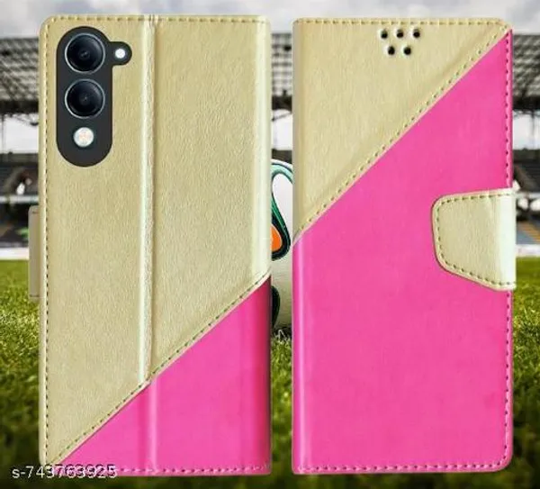 Luxury_Flip_Compatible_For_Vivo_Y20_Vivo_Y20I_Vivo_Y20A_Vivo_Y12S_Vivo_Y20G_Flip_Cover_Leather_Finish_Inside_Tpu_With_Card_Pockets_Wallet_Stand_Complete_Protection_Flip_Case_-_Brown
