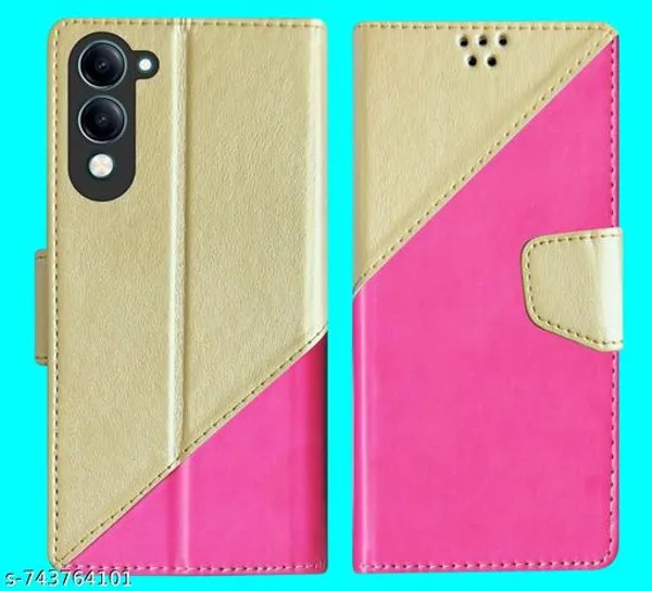 Flip_Cover_for_iQoo_Z10_lite_5G_/_Vivo_T4_lite_5G_/_Y19_5G_/_Y19e_/_Y04_4G_/_Y29s_5G|_Leather_Finish_|_Shockproof_with_Card_Pockets_&_Wallet_Stand_|_Ultimate_Protection_Case