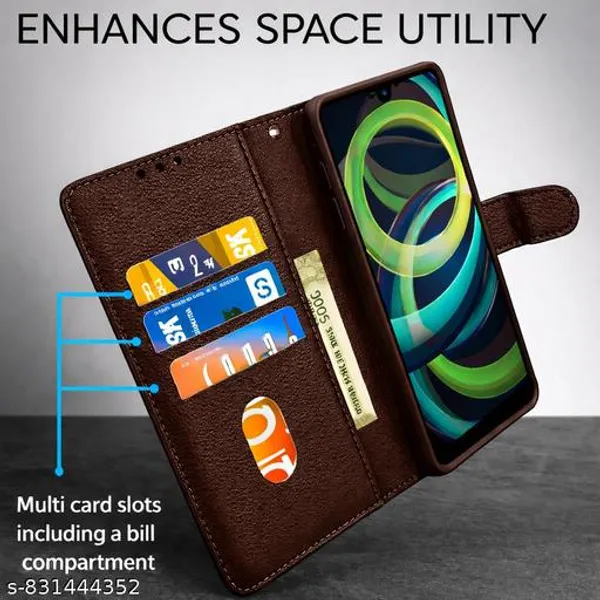 Flip_Cover_for_Redmi_A3_(2024)_/_Redmi_A3x_/_Poco_C61_Leather_Finish_|_Inside_TPU_with_Card_Pockets_|_Wallet_Stand_and_Shock_Proof_|_Complete_Protection_Flip_Case