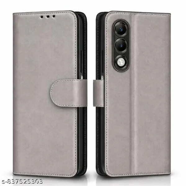 Leather_Finish_Protection_Flip_Case_Cover_For_Oppo_K13X_5G_Magnetic_Closure_Stand_Feature_Card_Slots_Leather_Finish_Light_Weight_Design_-_Red