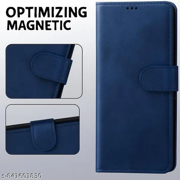 Compatible_for_Poco_C61_/_Redmi_A3_/_Redmi_A3X_Luxury_Handmade_Leather_Magnetic_Flip_Folio_Case_|_Card_Holder_&_Kickstand_|_Slim_Protective_Cover_|_Unisex