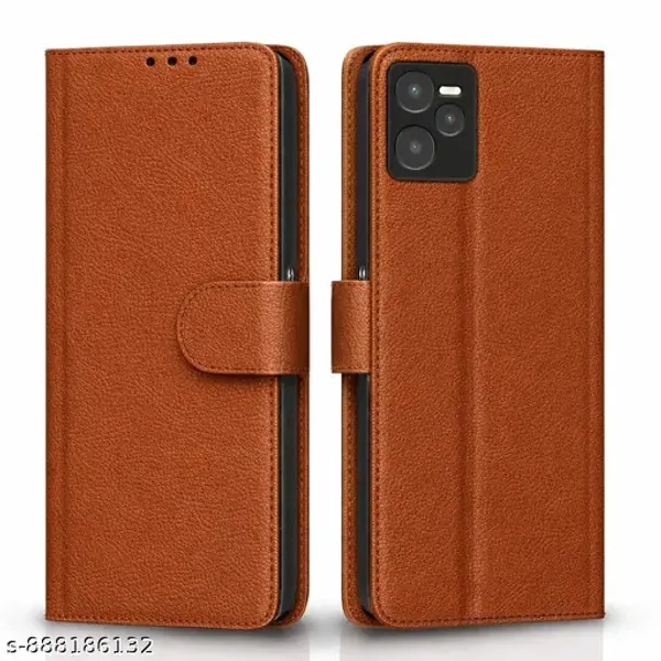 Compatible_for_Realme_Narzo_50A_Prime/Realme_C35_Flip_Cover_Leather_Finish_|_Inside_TPU_with_Card_Pockets_|_Wallet_Stand_|_Complete_Protection_Flip_Case