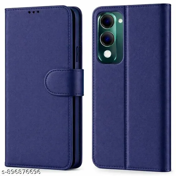 Flip_Cover_for_iQoo_Z10_lite_5G_/_Vivo_T4_lite_5G_/_Y19_5G_/_Y19e_/_Y04_4G_/_Y29s_5G|_Leather_Finish_|_Shockproof_with_Card_Pockets_&_Wallet_Stand_|_Ultimate_Protection_Case