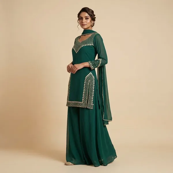 THE WOMEN PLUS Bottle Green Embellished Ethnic Suit Set With Mirror Work  Price in India - Buy THE WOMEN PLUS Bottle Green Embellished Ethnic Suit  Set With Mirror Work online at https://thewomenplus.com
