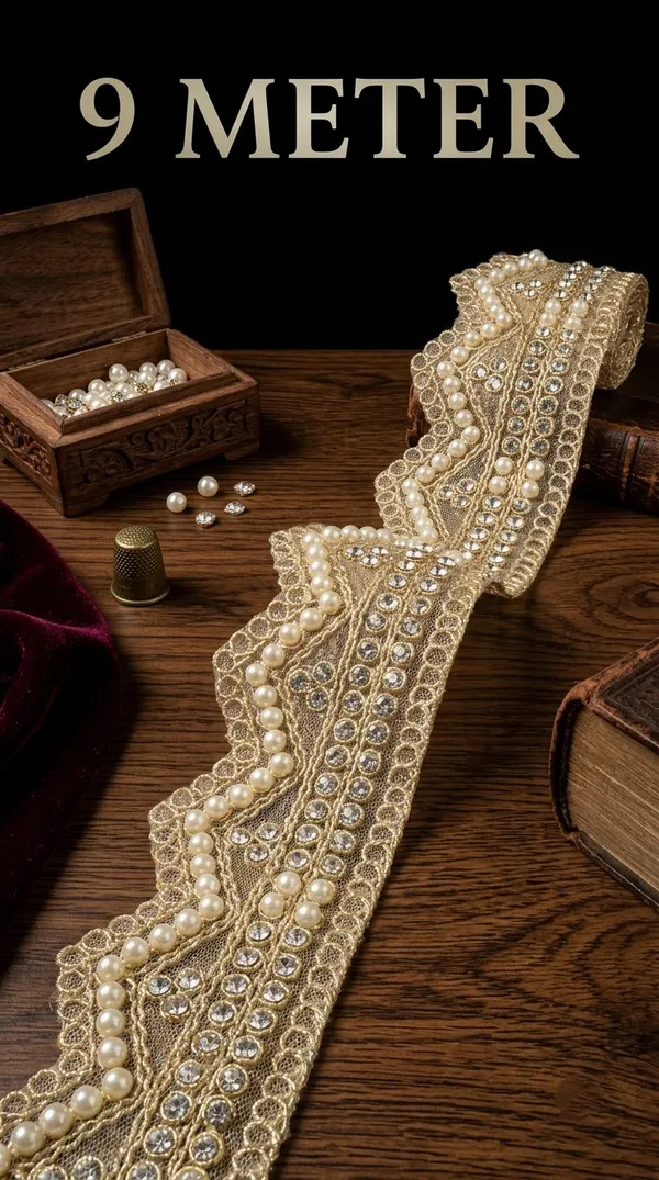 9-Meter_Gold_Scalloped_Pearl_and_Stone_Work_Ethnic_Lace_Border