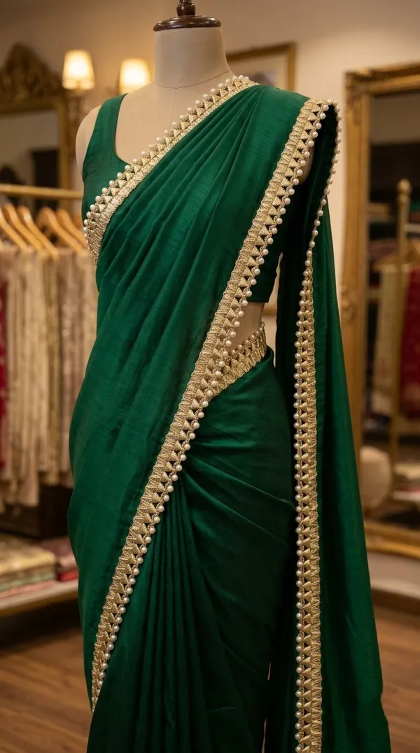 Enhance_your_ethnic_wear_and_designer_collections_with_this_Gold_Woven_Pearl_Beaded_Border_Trim_(9_Meters)