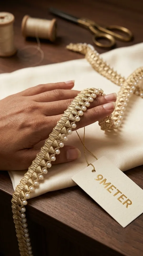 Enhance_your_ethnic_wear_and_designer_collections_with_this_Gold_Woven_Pearl_Beaded_Border_Trim_(9_Meters)