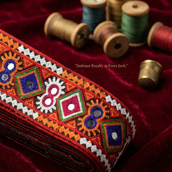 Handcrafted_Embroidered_Decorative_Lace_Trim_With_Vibrant_Ethnic_Patterns