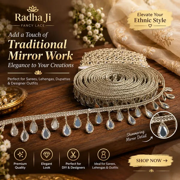 Add_a_touch_of_traditional_mirror-work_elegance_to_your_ethnic_creations_with_this_stunningGold_and_Teardrop_Mirror_Lace_Trim._Designed_with_a_shimmering_woven_gold_header_and_dangling_teardrop-shaped_mirror_drops,_this_designer_border_brings_reflective_sparkle_and_rich_texture_to_custom_garments.