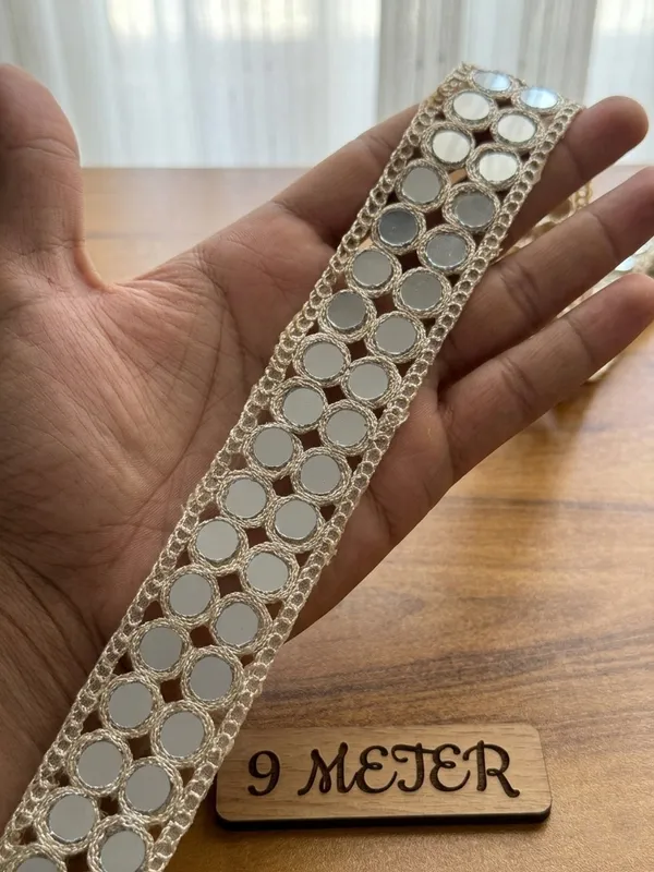 Decorative_Mirror_Work_Lace_Trim_-_Beige_With_Silver_Circular_Embellishments