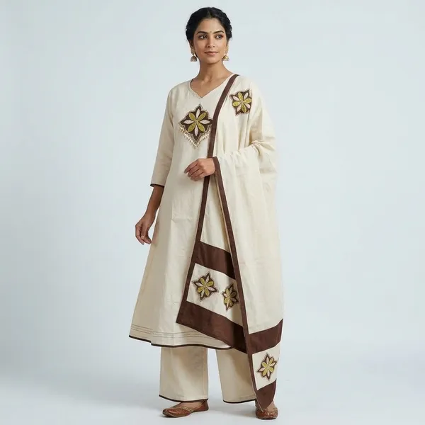 Off_White_Cotton_Embroidered_Kurta_Set_For_Women