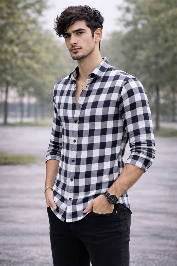 Black_Cotton_Blend_Full_Sleeve_Casual_Full_Sleeve_Shirt_For_Men