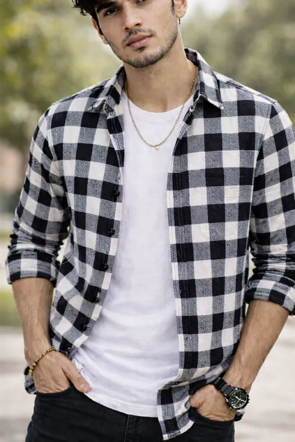 Black_Cotton_Blend_Full_Sleeve_Casual_Full_Sleeve_Shirt_For_Men