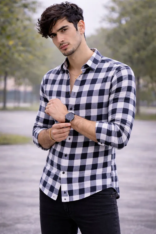 Black_Cotton_Blend_Full_Sleeve_Casual_Full_Sleeve_Shirt_For_Men