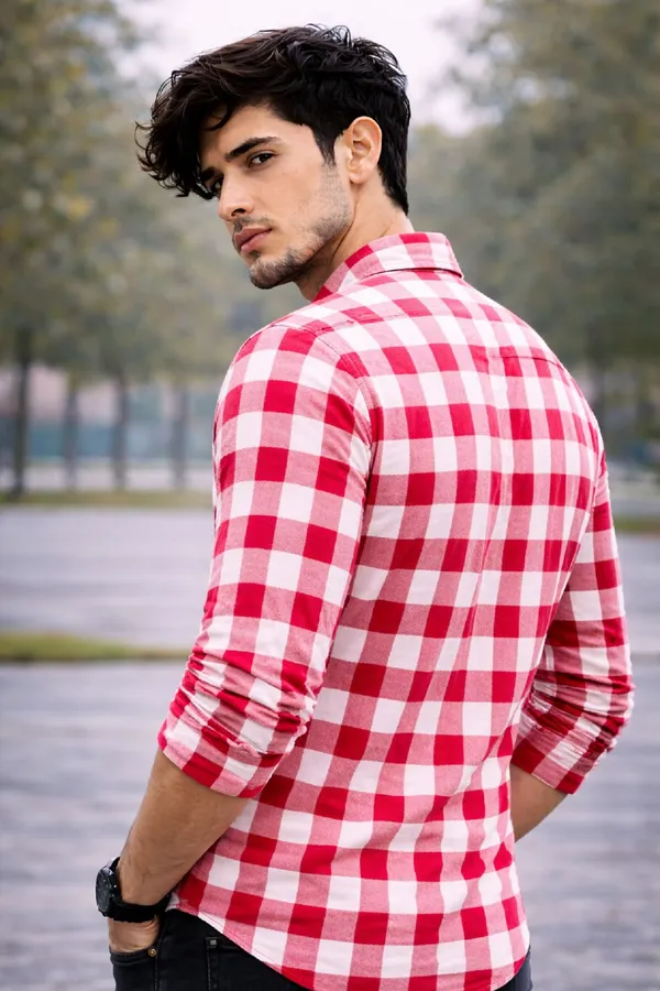 Red_Cotton_Blend_Full_Sleeve_Casual_Full_Sleeve_Shirt_For_Men