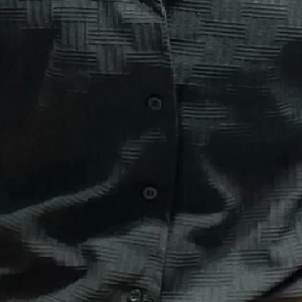 Black_Polycotton_Half_Sleeve_Hip_Length_Shirt_For_Men