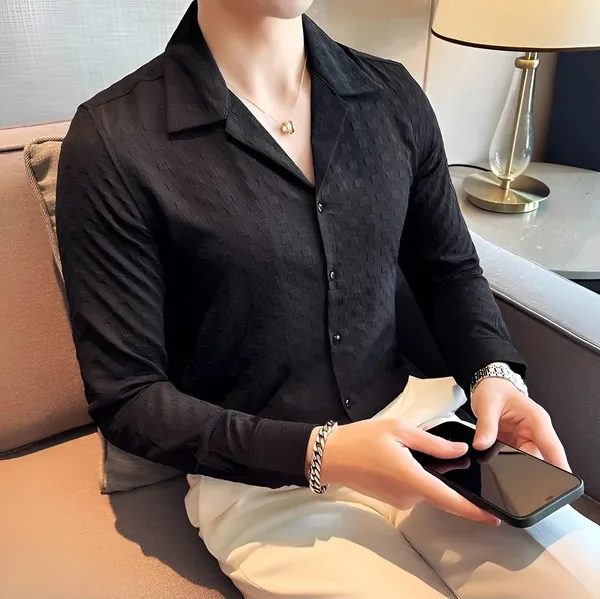 Black_Polycotton_Full_Sleeve_Casual_Full_Sleeve_Shirt_For_Men