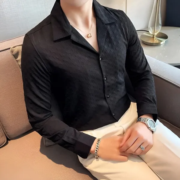 Black_Polycotton_Full_Sleeve_Casual_Full_Sleeve_Shirt_For_Men