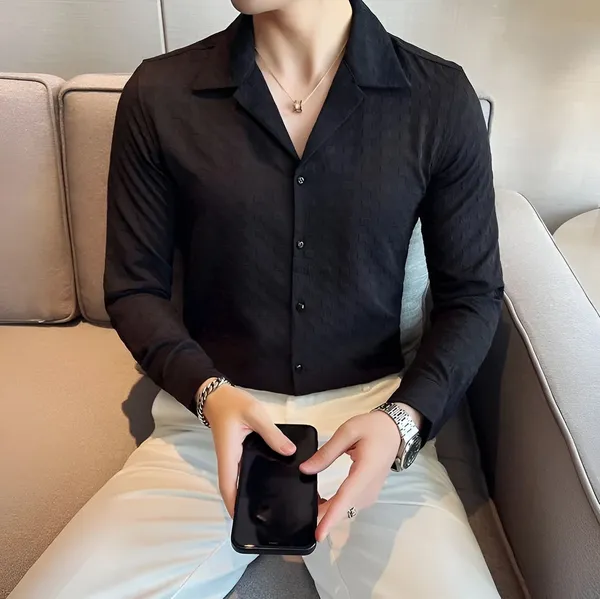 Black_Polycotton_Full_Sleeve_Casual_Full_Sleeve_Shirt_For_Men