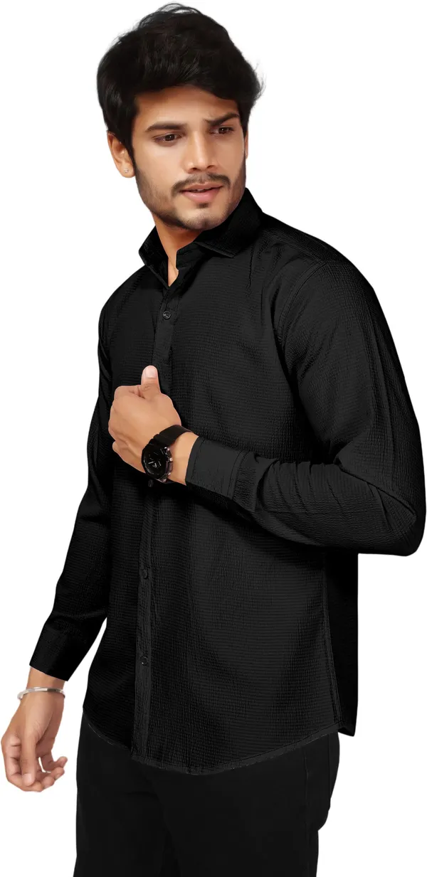 Black_Polycotton_Full_Sleeve_Casual_Full_Sleeve_Shirt_For_Men