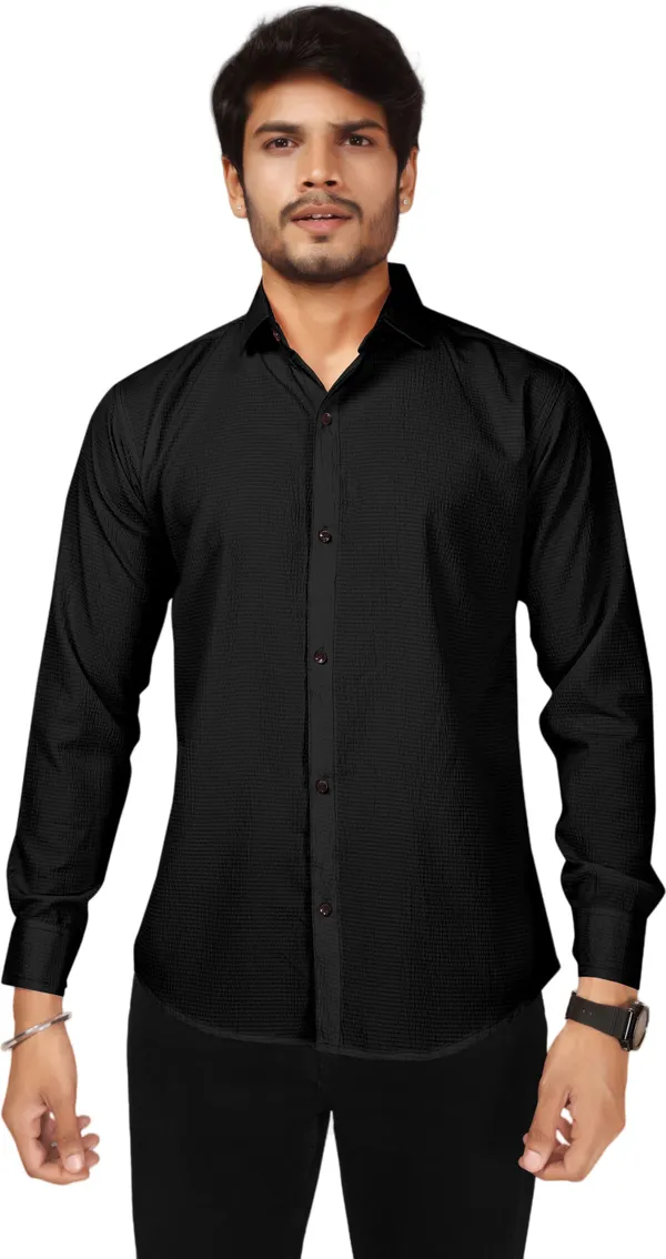 Black_Polycotton_Full_Sleeve_Casual_Full_Sleeve_Shirt_For_Men