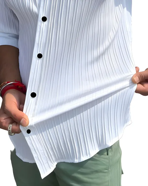 White_Polycotton_Full_Sleeve_Casual_Full_Sleeve_Shirt_For_Men