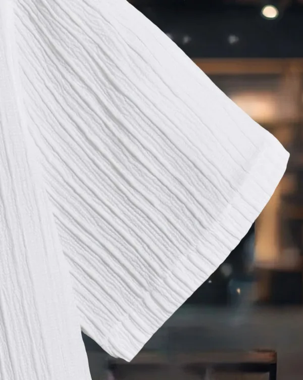 White_Polycotton_Half_Sleeve_Casual_Half_Sleeve_Shirt_For_Men