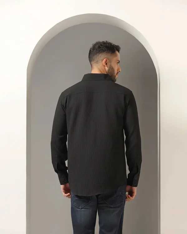 Black_Polycotton_Full_Sleeve_Casual_Full_Sleeve_Shirt_For_Men