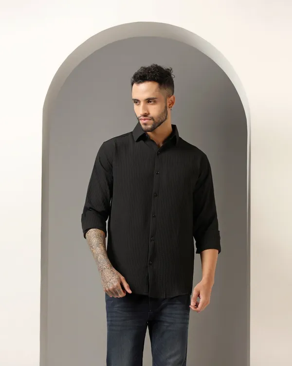 Black_Polycotton_Full_Sleeve_Casual_Full_Sleeve_Shirt_For_Men