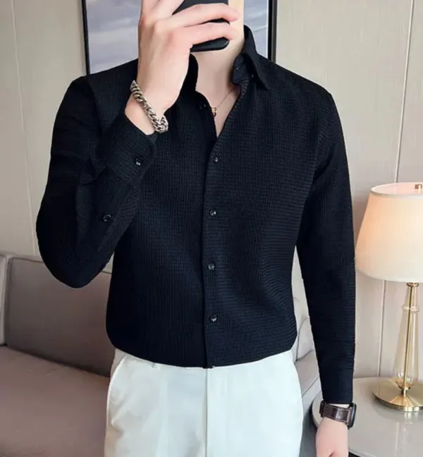 Black_Polycotton_Full_Sleeve_Casual_Full_Sleeve_Shirt_For_Men