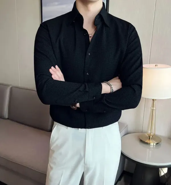 Black_Polycotton_Full_Sleeve_Casual_Full_Sleeve_Shirt_For_Men