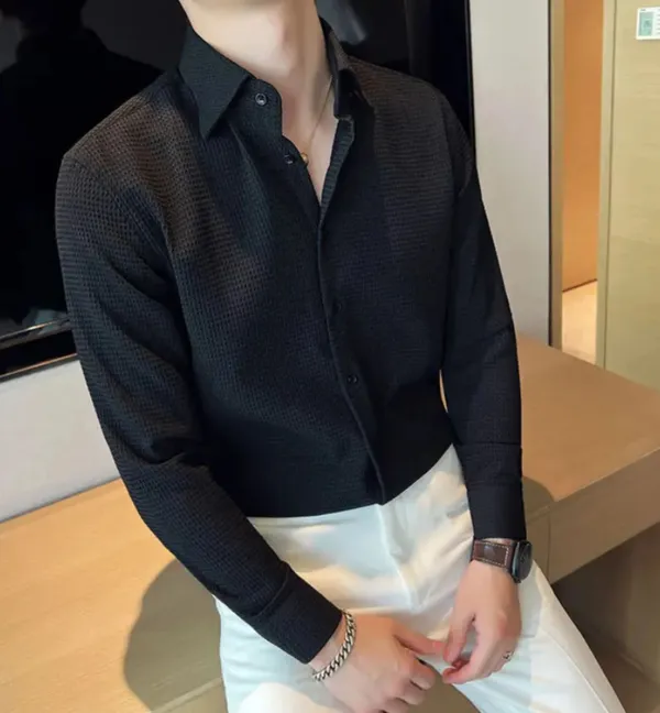 Black_Polycotton_Full_Sleeve_Casual_Full_Sleeve_Shirt_For_Men