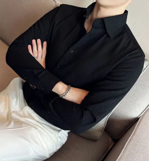 Black_Polycotton_Full_Sleeve_Casual_Full_Sleeve_Shirt_For_Men