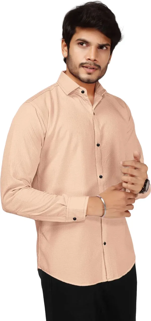 Orange_Polycotton_Full_Sleeve_Casual_Full_Sleeve_Shirt_For_Men