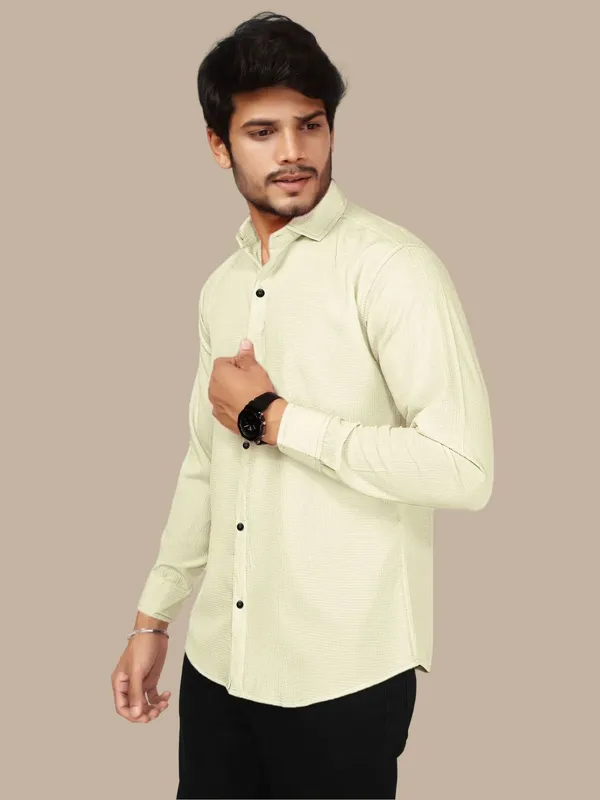 Yellow_Polycotton_Full_Sleeve_Casual_Full_Sleeve_Shirt_For_Men