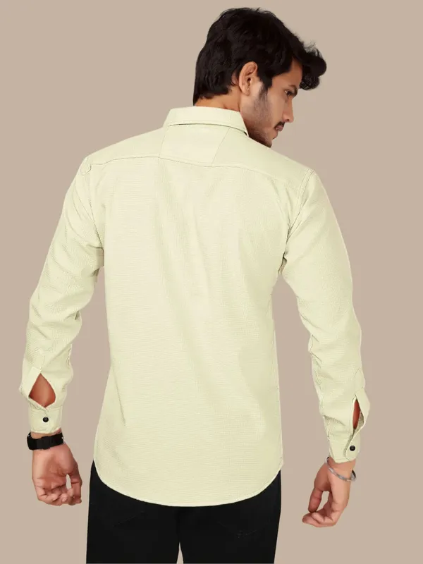 Yellow_Polycotton_Full_Sleeve_Casual_Full_Sleeve_Shirt_For_Men