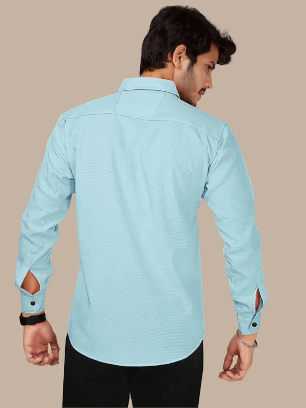 Light_Blue_Polycotton_Full_Sleeve_Casual_Full_Sleeve_Shirt_For_Men