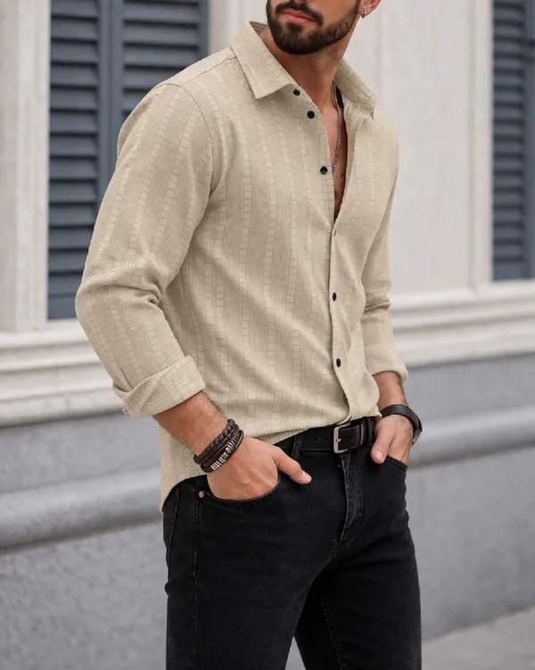 Beige_Polycotton_Full_Sleeve_Casual_Full_Sleeve_Shirt_For_Men