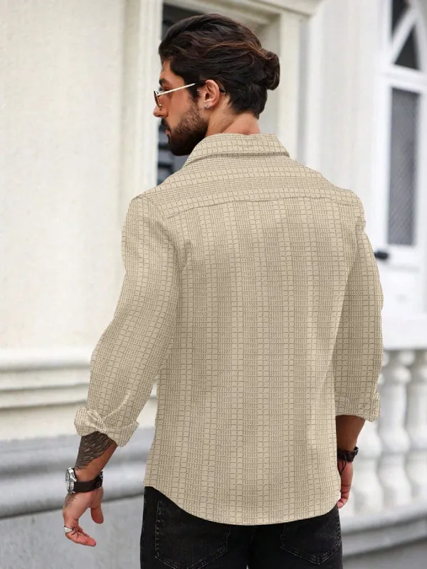 Beige_Polycotton_Full_Sleeve_Casual_Full_Sleeve_Shirt_For_Men