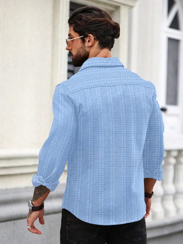 Blue_Polycotton_Full_Sleeve_Casual_Full_Sleeve_Shirt_For_Men