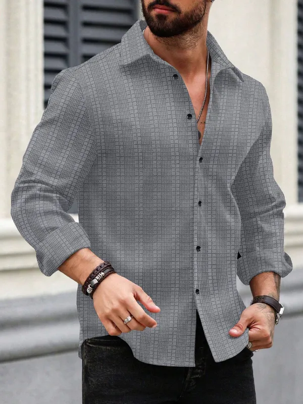 Grey_Polycotton_Full_Sleeve_Casual_Full_Sleeve_Shirt_For_Men