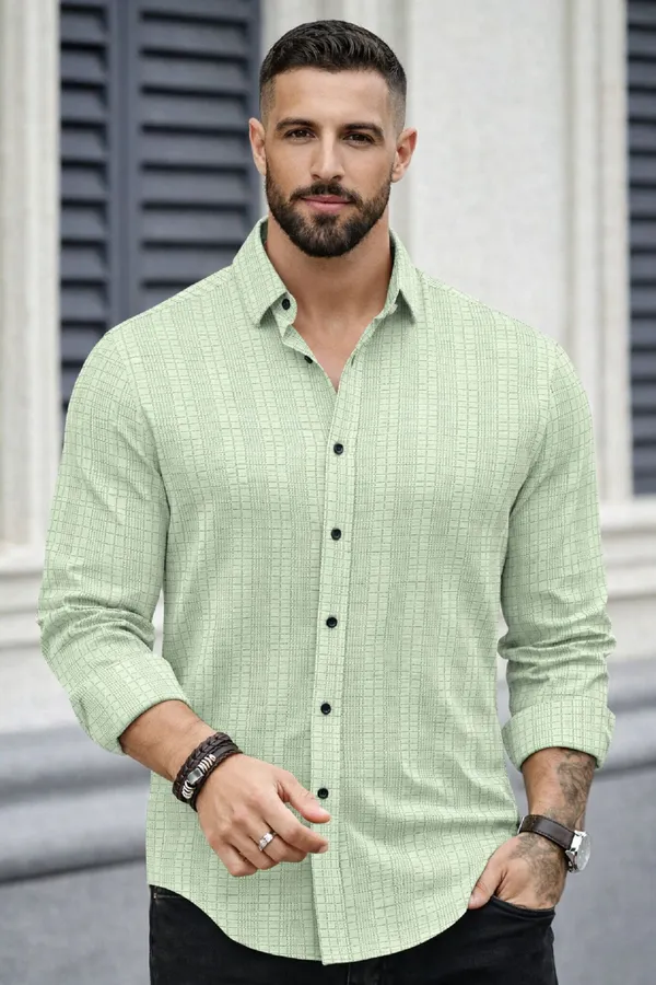 Green_Polycotton_Full_Sleeve_Casual_Full_Sleeve_Shirt_For_Men