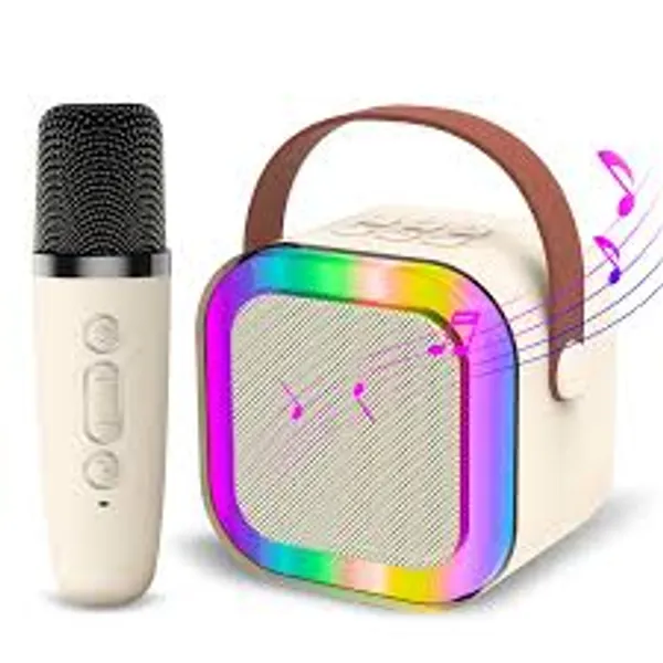 Portable_Karaoke_Speaker_With_Wireless_Microphone_Rainbow_Led_Lights