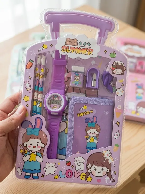 Summer_Themed_Purple_Stationery_Gift_Set_For_Kids