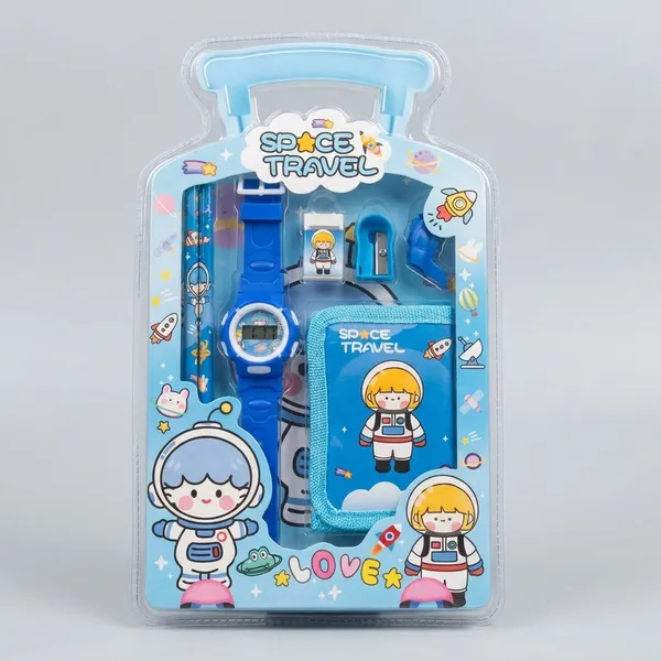 Space_Travel_Kids_Stationery_Gift_Set_Blue_Astronaut_Theme_Watch_Wallet_And_Accessories_Combo