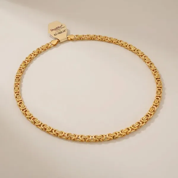 Golden_Barrel_Chain_Necklace_For_Men_And_Women
