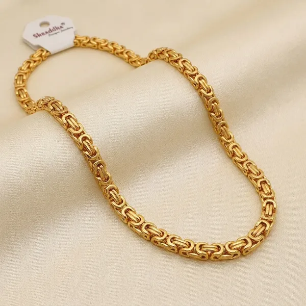 Golden_Barrel_Chain_Necklace_For_Men_And_Women