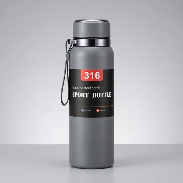 316_Stainless_Steel_Sport_Water_Bottle_1L_Grey_Vacuum_Insulated_Flask_With_Handle