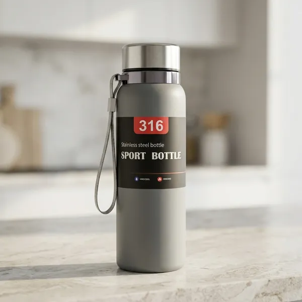 316_Stainless_Steel_Sport_Water_Bottle_1L_Grey_Vacuum_Insulated_Flask_With_Handle